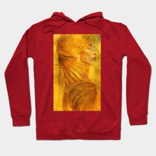 Lady's portrait in tints of gold Hoodie